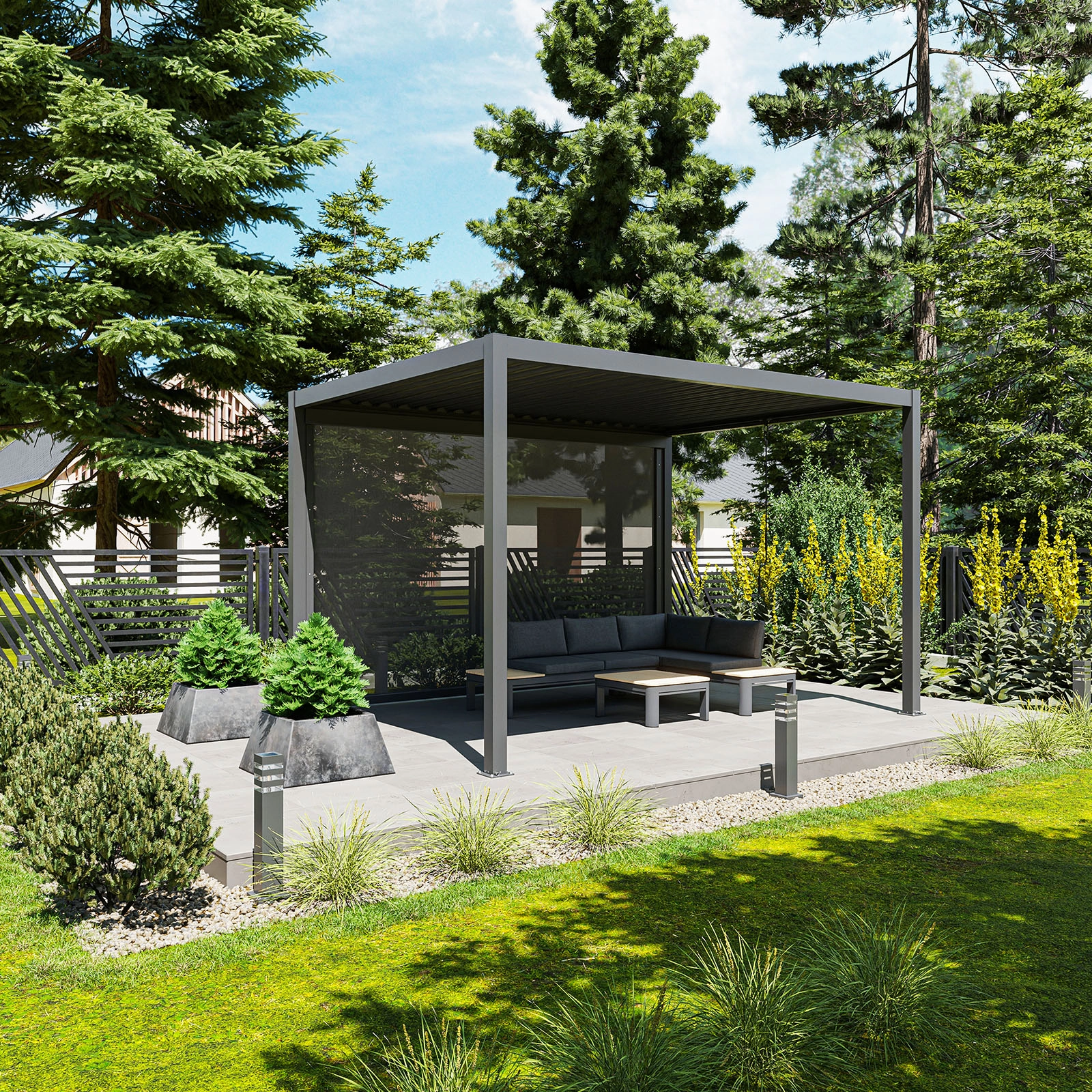 Rulou 4 m pentru pergola Skyline vizualizare