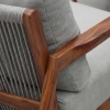 Set de relaxare din aluminiu BELLANTI Prato pentru 7 persoane + măsuță | Gri | Teak
