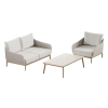 Set de relaxare din aluminiu BELLANTI Pienza pentru 3 persoane + măsuță | Bej