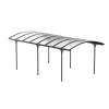 Copertină auto carport NORDVIC Frej 3x6 - 302 x 580 x 230 cm cu policarbonat 6 mm, Cold Grey