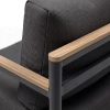 Set de lounge din aluminiu BELLANTI Bucine 3 persoane + măsuță | Negru | Teak