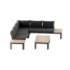 Colțar de grădină din aluminiu BELLANTI Milano Lounge pentru 4 persoane | Dark Grey