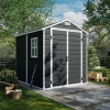 Căsuță de grădină scandinavă din material plastic Nordvic Vidar 194 × 241 cm, Cold Grey
