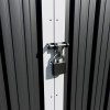 Magazie metalică pentru unelte NORDVIC Thor 283x189 cm - uși batante, Zincată, Acoperiș în două ape, Ventilație, Cold Grey