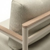 Set de relaxare din aluminiu BELLANTI Bucine pentru 2 persoane + măsuță | Bej | Tec