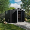 Magazie metalică pentru unelte NORDVIC Thor 283x189 cm - uși batante, Zincată, Acoperiș în două ape, Ventilație, Cold Grey
