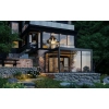 Uși glisante din sticlă cu ramă de aluminiu pentru pergola Skyline NORDVIC 3 m