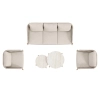 Set de relaxare din aluminiu BELLANTI Carrara pentru 5 persoane + 2 x măsuță | Bej