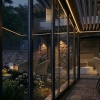 Uși glisante din sticlă cu ramă de aluminiu pentru pergola Skyline NORDVIC 3 m