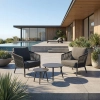 Set de relaxare din aluminiu BELLANTI Firenze pentru 2 persoane + măsuță | Antracit