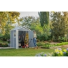 Căsuță de grădină pentru unelte Manor 6x5 DD gri cu podea 185x152 cm, Keter