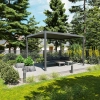 Pergolă de grădină pentru terasă din aluminiu NORDVIC Skyline 3 x 4 m Antracit