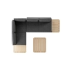 Colțar de grădină din aluminiu BELLANTI Milano Bliss de 3 locuri | Dark Grey
