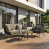 Set de relaxare din aluminiu BELLANTI Firenze pentru 3 persoane + măsuțe |  Antracit