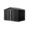 Magazie metalică pentru unelte NORDVIC Thor 283x189 cm - uși batante, Zincată, Acoperiș în două ape, Ventilație, Cold Grey