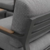 Set de relaxare din aluminiu BELLANTI Certaldo pentru 2 persoane + măsuță | Antracit | Gri | Teak