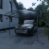 Copertină auto carport NORDVIC Frej 3x6 - 302 x 580 x 230 cm cu policarbonat 6 mm, Cold Grey