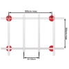 Grindă din aluminiu pentru terasă, înaltă, 4 m 50x39 mm, SystemPeter PICLIP