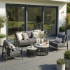 Set de relaxare din aluminiu BELLANTI Siena pentru 5 persoane + măsuță | Antracit