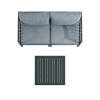 Set de relaxare din aluminiu BELLANTI Arezzo pentru 2 persoane + măsuță | Gri | Negru