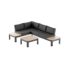 Colțar de grădină din aluminiu BELLANTI Milano Bliss de 3 locuri | Dark Grey