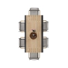 Masă pentru setul de dining de grădină BELLANTI Verona Luna | Dark Grey – masă din aluminiu cu blat din teak