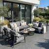 Set de relaxare din aluminiu BELLANTI Siena pentru 7 persoane + măsuță | Antracit