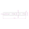 Șipcă compozită cu structură de lemn, NORDECK Hageline, Antracit 150 x 20 x 1500 mm
