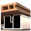 Grindă din aluminiu pentru terasă, înaltă, 4 m 50x39 mm, SystemPeter PICLIP