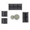 Set de relaxare din aluminiu BELLANTI Siena pentru 7 persoane + măsuță | Antracit