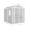 Căsuță de grădină scandinavă din material plastic Nordvic Vidar 194 × 241 cm, Cold Grey