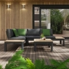 Colțar de grădină din aluminiu BELLANTI Milano Bliss de 3 locuri | Dark Grey