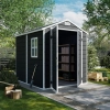 Căsuță de grădină scandinavă din material plastic Nordvic Vidar 194 × 241 cm, Cold Grey
