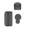 Set de relaxare din aluminiu BELLANTI Firenze pentru 3 persoane + măsuțe |  Antracit