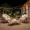 Set de relaxare din aluminiu BELLANTI Carrara pentru 2 persoane + 2 x măsuță | Bej