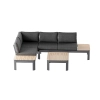 Colțar de grădină din aluminiu BELLANTI Milano Bliss de 3 locuri | Dark Grey