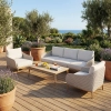 Set de relaxare din aluminiu BELLANTI Pienza pentru 5 persoane + măsuță | Bej
