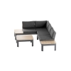 Colțar de grădină din aluminiu BELLANTI Milano Bliss de 3 locuri | Dark Grey