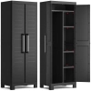 Dulap de garaj multifuncțional înalt 182 cm cu compartiment DETROIT Utility negru, KETER