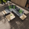 Colțar de grădină din aluminiu BELLANTI Milano Bliss de 3 locuri | Dark Grey