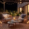 Set de relaxare din aluminiu BELLANTI Prato pentru 2 persoane + măsuță | Gri | Teak