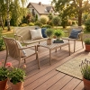 Profil plat de mascare față-verso NORDECK Dubline | Teak -  220 × 8 × 1 cm