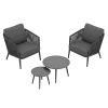 Set de relaxare din aluminiu BELLANTI Firenze pentru 2 persoane + măsuță | Antracit