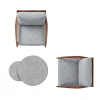 Set de relaxare din aluminiu BELLANTI Prato pentru 2 persoane + măsuță | Gri | Teak