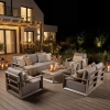 Set de relaxare din aluminiu BELLANTI Empoli pentru 7 persoane + măsuță | Bej