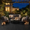 Set de relaxare din aluminiu BELLANTI Siena pentru 5 persoane + măsuță | Antracit