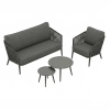 Set de relaxare din aluminiu BELLANTI Firenze pentru 3 persoane + măsuțe |  Antracit