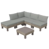 Colțar de grădină modular pentru 4 persoane cu măsuță Ashwood Green Elements, Keter