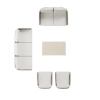 Set de relaxare din aluminiu BELLANTI Pienza pentru 7 persoane + măsuță | Bej