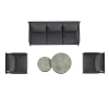 Set de relaxare din aluminiu BELLANTI Siena pentru 5 persoane + măsuță | Antracit